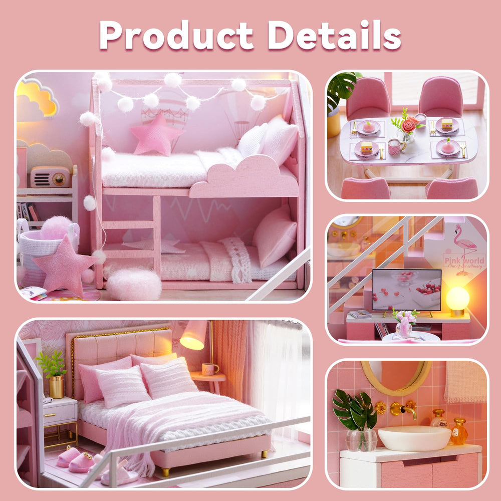 Flever dollhouse led-light-wires add gentle illumination and subtle motion