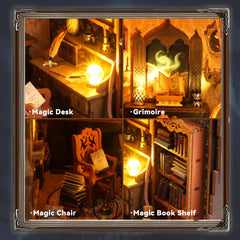 Flever Dollhouse LED lighting setup adds warm ambience to the mini library
