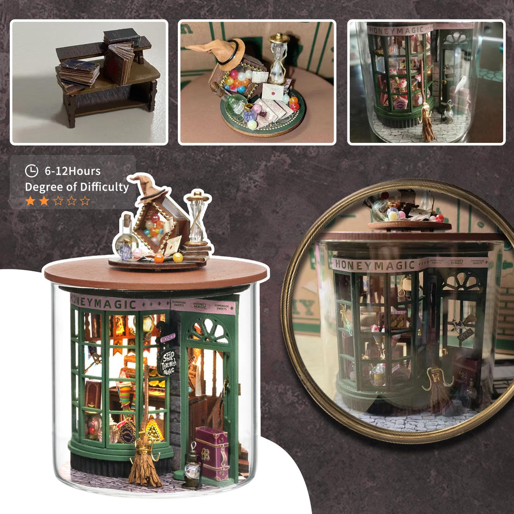 Flever dollhouse kit pre-cut MDF parts simplify construction.