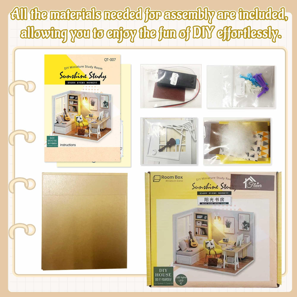 Flever Sunny Study with dust-proof cover protecting delicate miniatures.
