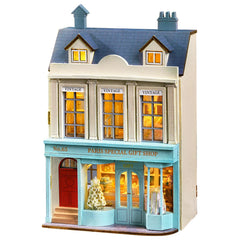 Flever dollhouse wooden structure ready for a delicate mini home display