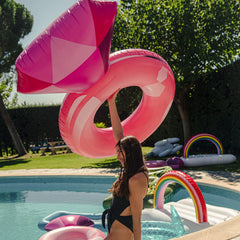 Float Joy bride-to-be pool float enhances engagement party visuals and poolside fun