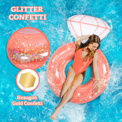 Floatey bride ring floatie ideal for bachelorette pool parties and gifts