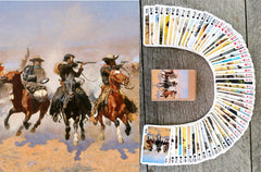 FLONZGIFT Wild West poker deck with 54 cards and unique inner art.
