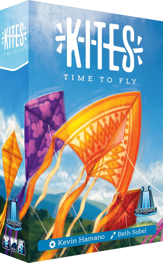 Floodgate Games Kites Time to Fly box front with vibrant artwork for fast family play