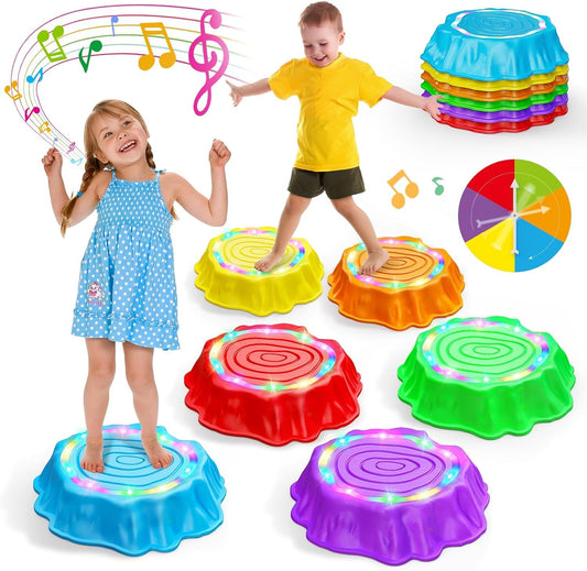 Flooyes light-up stepping stones illuminating for sensory play