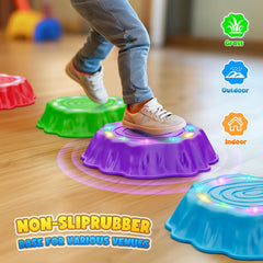 Flooyes stepping stones with non-slip bases for stable play