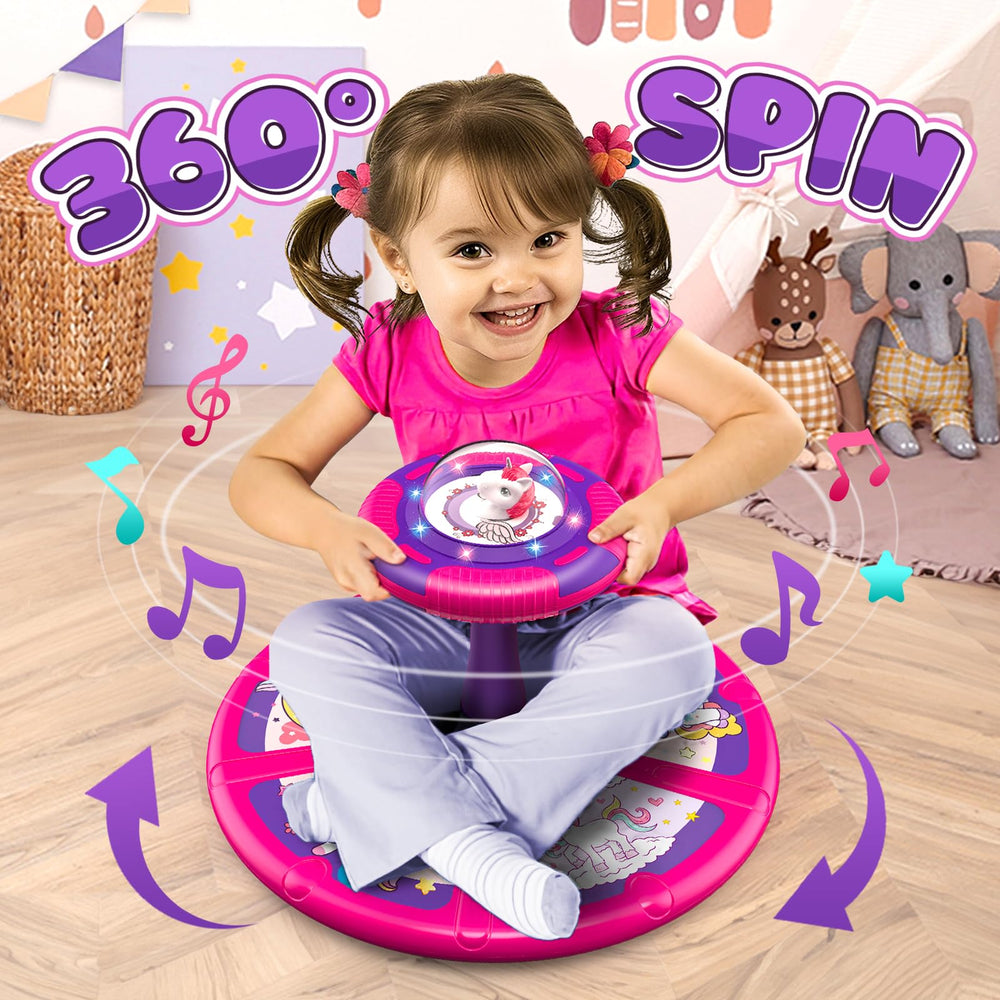 Flooyes unicorn LED and music feature enhances sensory exploration during playtime