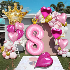 Florisland straw for inflating and deflating pink balloons