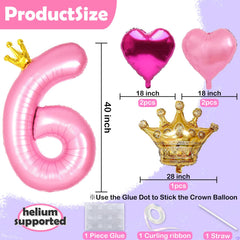 Florisland pink crown balloon large adds royal centerpiece to celebrations