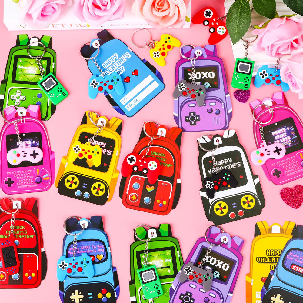 FlorWave Valentines backpack cards feature eight designs for school celebrations