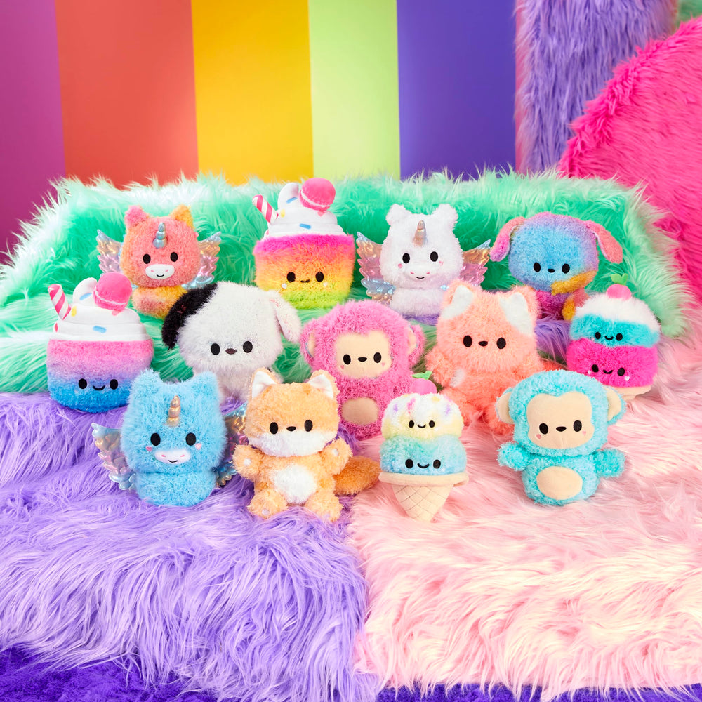 Fluffie Stuffiez Monkey small collectible—closeup of soft fluffy texture for cozy feel