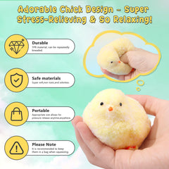FlufiFiea Taba chick toy packaging shows nest and gift-ready presentation.