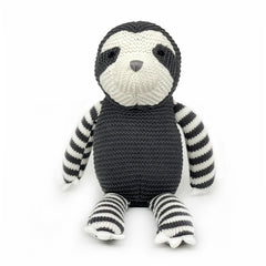 FLUFFYFUN sloth plush sits 7.1 inches, a soft hypoallergenic cuddle buddy for newborns