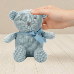 FLUFFYFUN blue teddy bear in recyclable gift box, ready to gift
