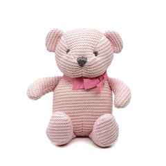 FluffyFun organic cotton white teddy highlighting natural materials and infant-friendly design.