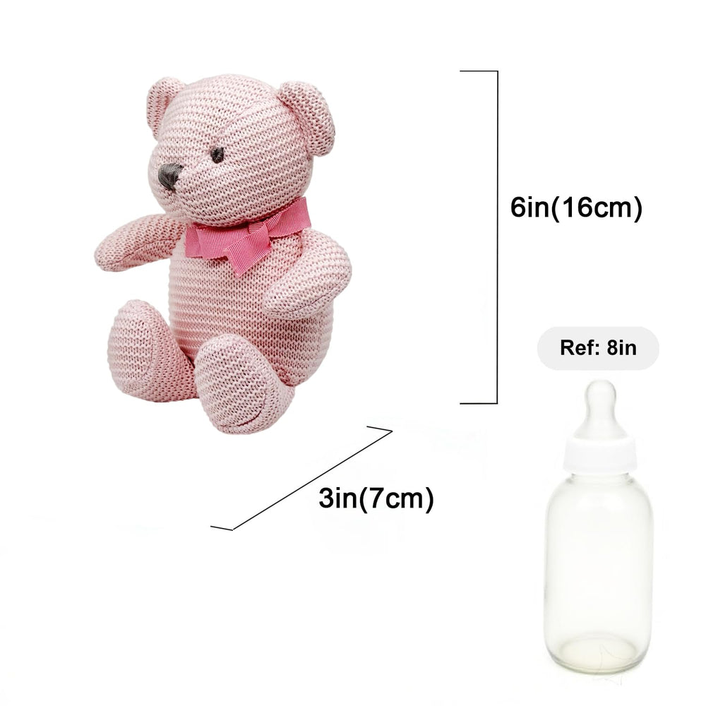 FluffyFun full-length 12-inch teddy bear ready for playtime and bedtime.