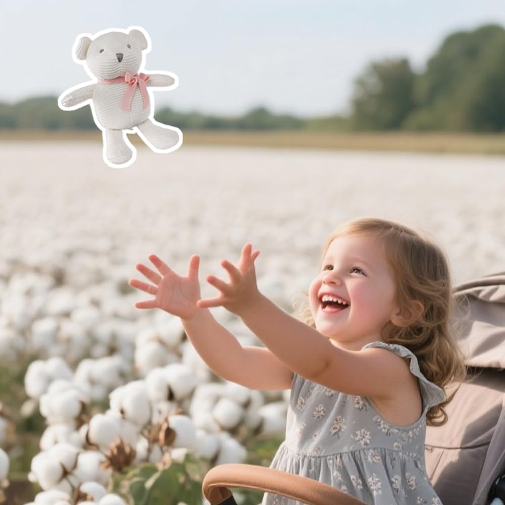 FLUFFYFUN teddy zero small parts design for newborn safety