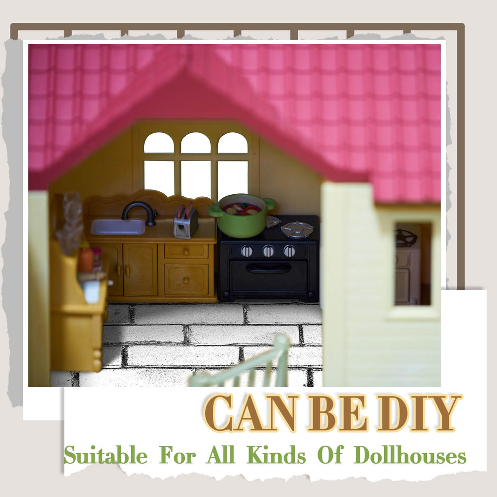 Flutesan easy-trim wallpaper sheets fit custom dollhouse shapes