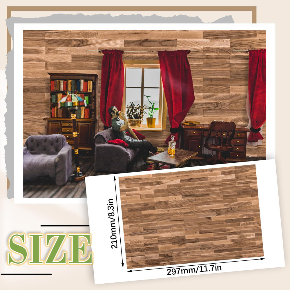 Flutesan dollhouse flooring texture wood brings rustic realism to miniature spaces.