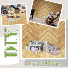 Flutesan dollhouse wallpaper with easy-peel backing enables quick redecoration.