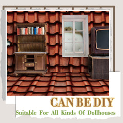 Flutesan dollhouse wallpaper backing is easy to peel for fast redecoration.