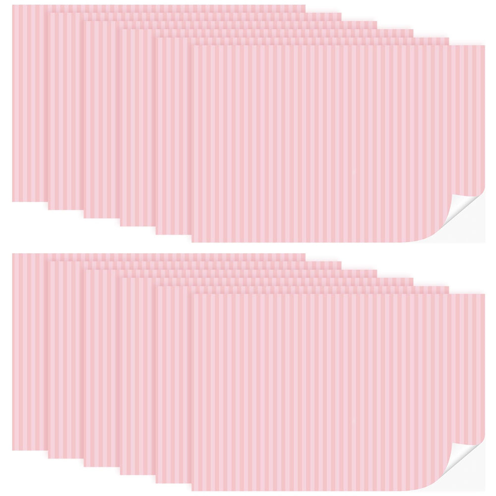 Flutesan dollhouse wallpaper pink stripes—12 sheets for large, easy-to-update designs.