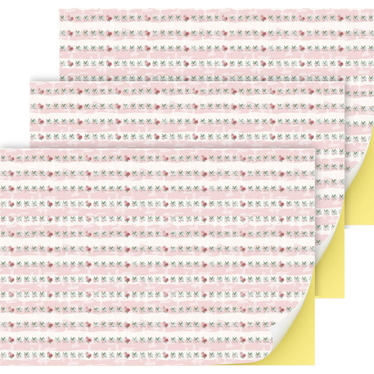 Flutesan pink flower dollhouse wallpaper with easy peel-and-stick installation.