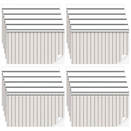 Flutesan wood paneled wall sheet adds realistic texture for dollhouse decor.