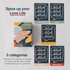 FLUYTCO Love Lingual cards on table inviting playful and meaningful talks.