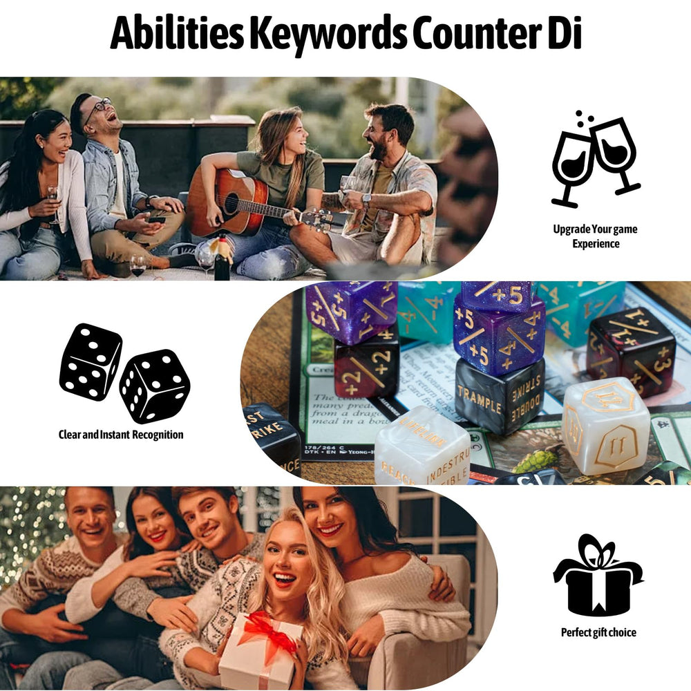 Flvdierd MTG counters plus 1-6 for positive counters.