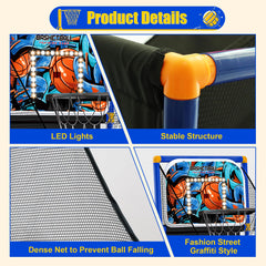 FlyBakiz arcade hoop cheers add motivation after each made shot.