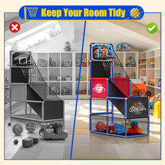 FlyBakiz arcade hoop indoor outdoor use supports versatile family fun.