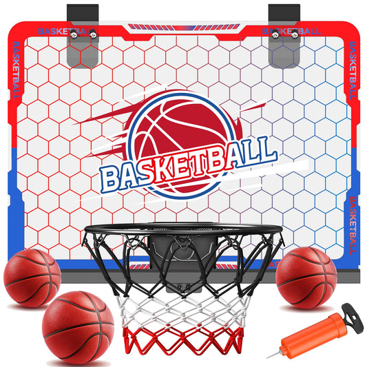 FlyBakiz mini indoor hoop with spring-loaded rim for authentic slam dunks at home.