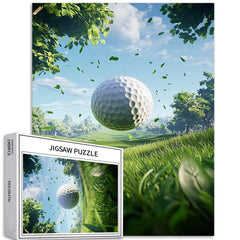 Flying Golf Ball Puzzle box setup—great for family game nights.