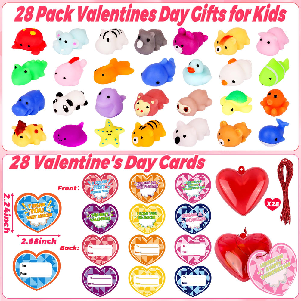 Flysnk 28-pack valentines cards ideal for school gift exchanges