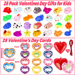 Flysnk 28-pack valentines cards ideal for school gift exchanges
