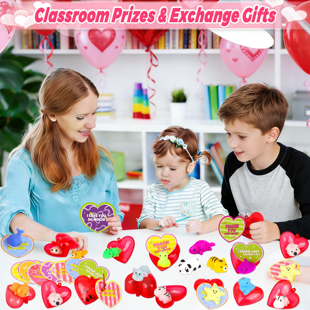 Flysnk classroom valentines exchange scene ideal for kids.