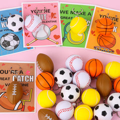 FLYSNK pre-attached keychains with stress balls for easy gifting.