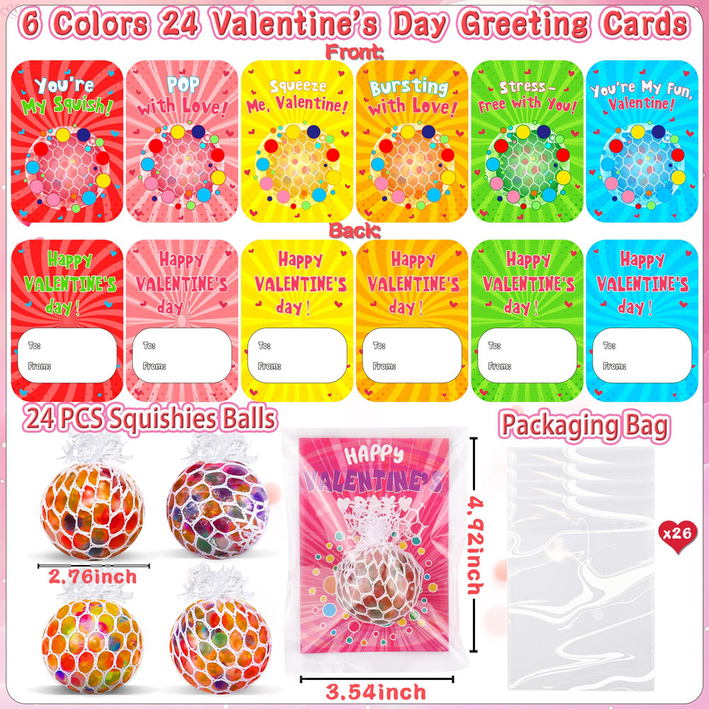 FLYSNK valentines cards in six colors for kid-friendly classroom greetings
