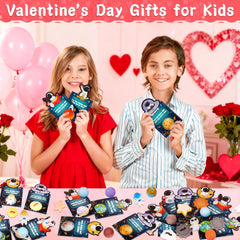 Galaxy Valentine party favors arranged for distribution.