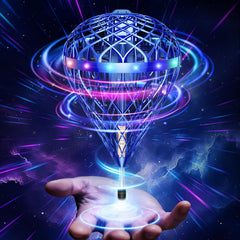 Flystars Cosmic Globe Flying Orb blue front view for immersive play