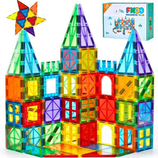 FNJO magnetic tiles square pieces spark imaginative building and play.