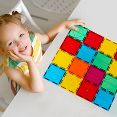 FNJO Magnetic Tiles safety ABS material ensures durable, kid-friendly play.