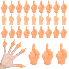 fnqiank 30-piece middle finger puppets pack close-up showing lifelike details for playful parties
