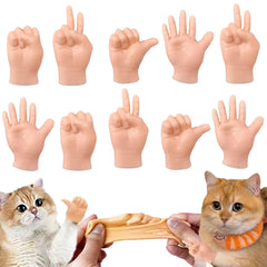 fnqiank mini hands for cats – right hand for playful puppet shows and bonding