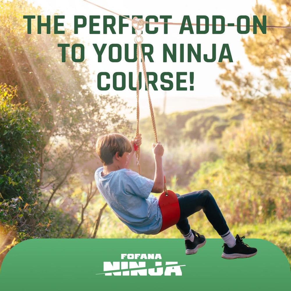 Fofana Ninja Slider Pulley enabling kids obstacle course fun