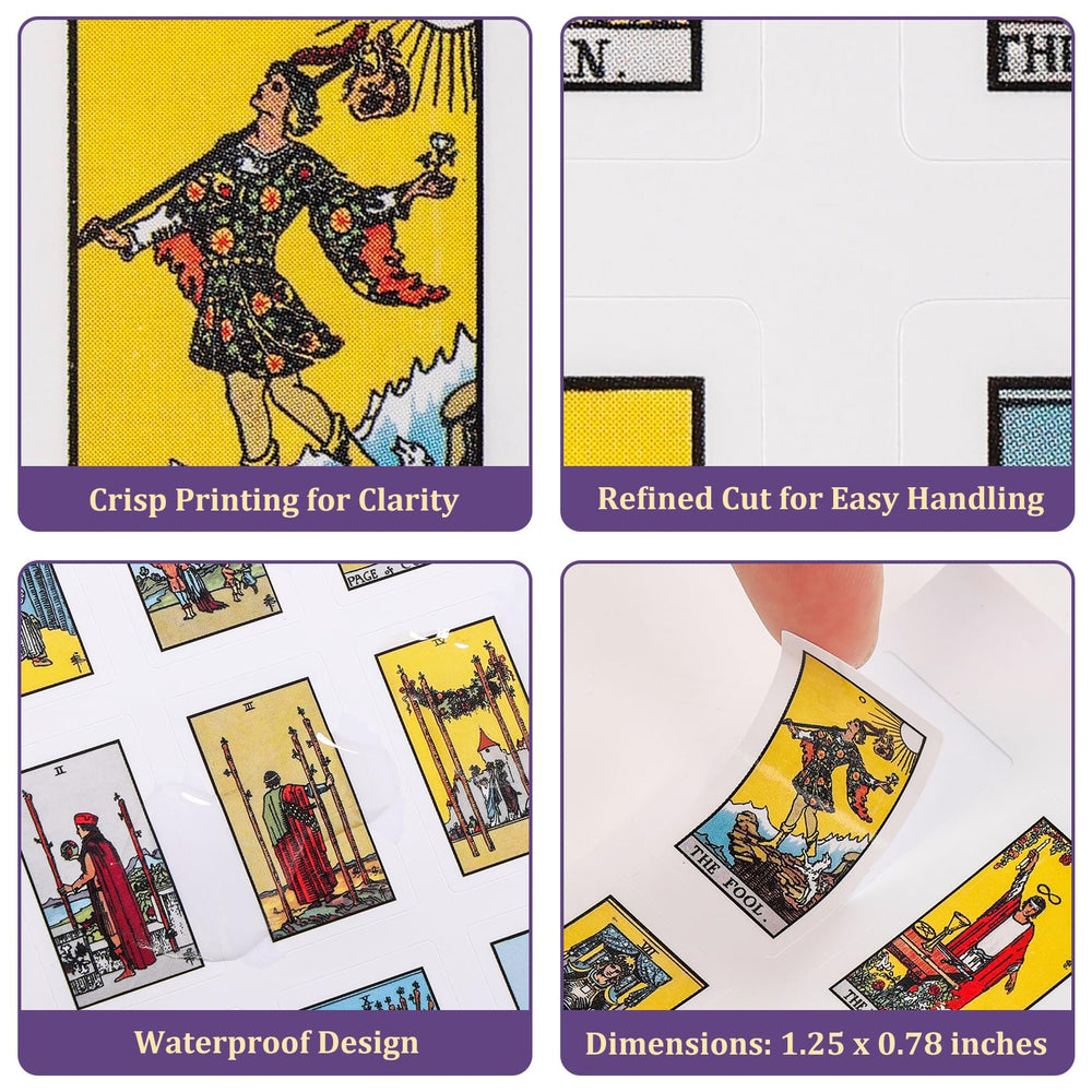 Fofeadm compact tarot sticker set for portable use