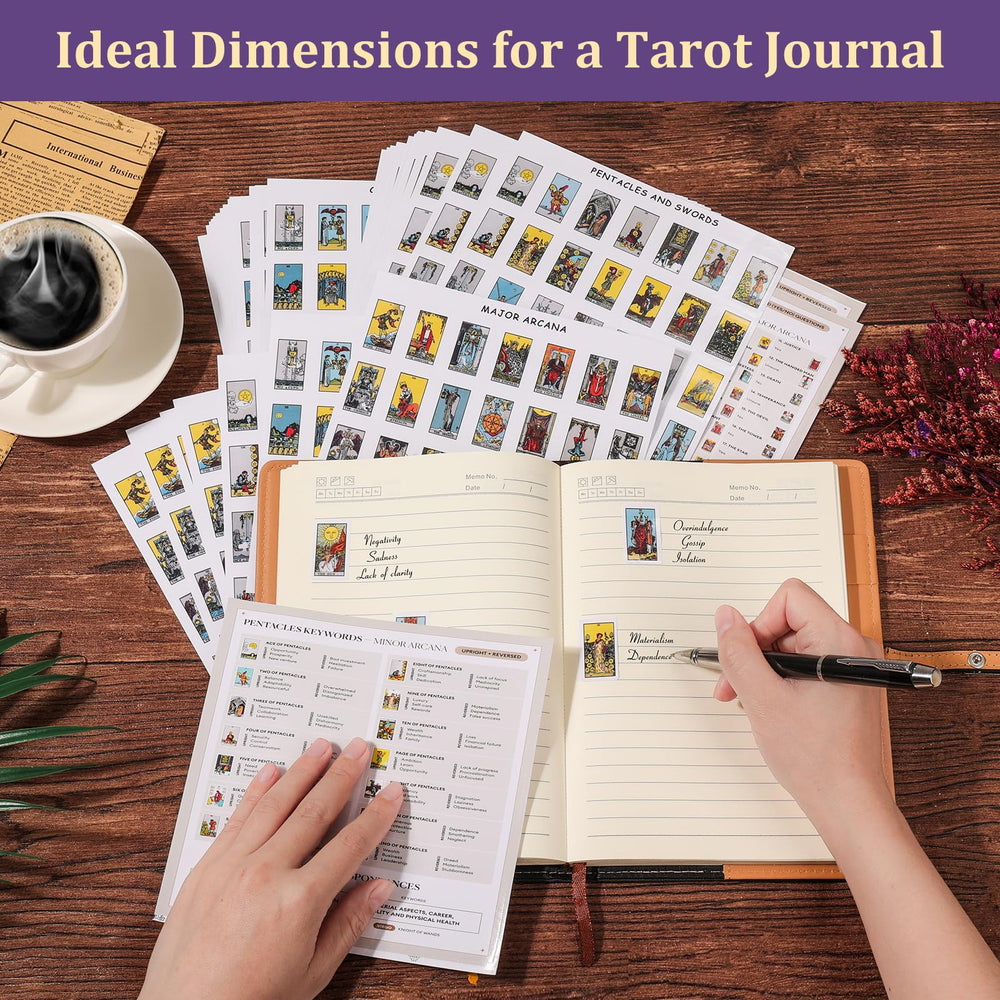 Fofeadm tarot stickers decorating notebooks, cups, and phones