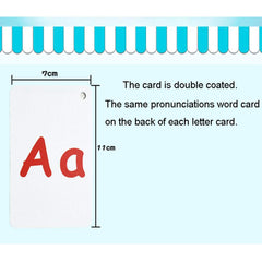Fogeal vivid letter illustrations paired with real imagery to aid recognition.